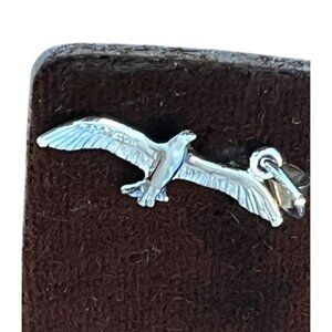 Sterling Silver Seagull Bird Charm by Rembrandt Wings Spread Flying On The Beach